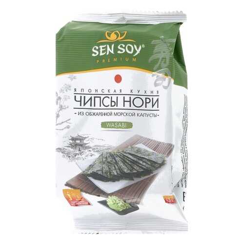 Чипсы нори wasabi Sen Soy из морской капусты 4.5 г в Слата