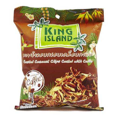 Кокосовые чипсы King Island в кофейной глазури 40 г в Слата