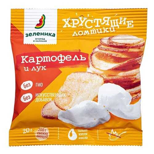 Ломтики овощные Зеленика хрустящие из картофеля с луком в Слата