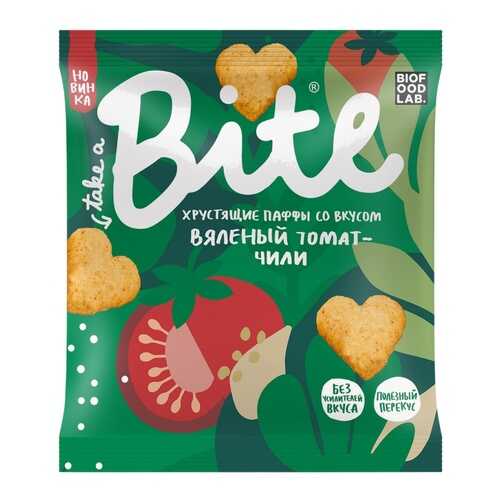 Мультизлаковые фигурки Take a Bite Паффы со вкусом Вяленый томат-чили, 30 гр в Слата