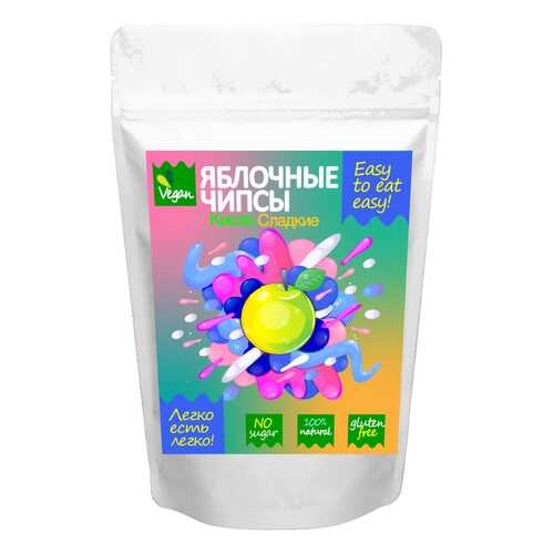 Натуральные фруктовые яблочные чипсы Easy to eat easy кисло-сладкие 30 г в Слата