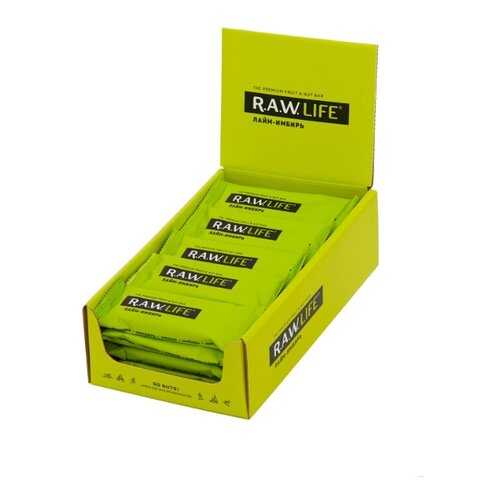 Орехово-фруктовый батончик R.A.W. LIFE «Лайм-Имбирь» (20 шт. в уп.) в Слата