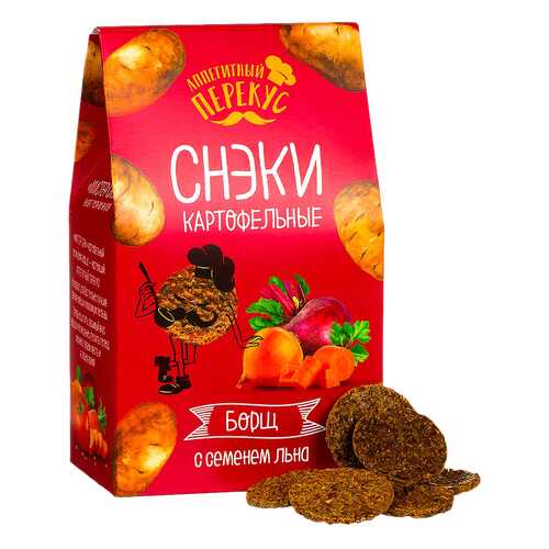 Снеки картофельные Полезный перекус борщ 100 г в Слата