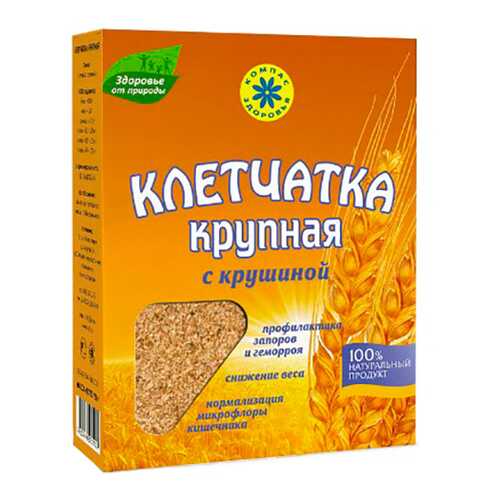 Клетчатка пшеничная Компас Здоровья крупная с крушиной 150 г в Слата