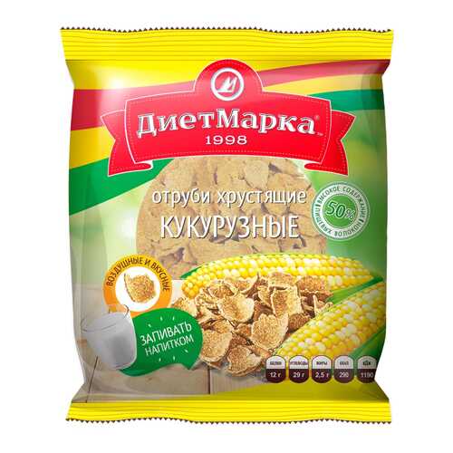 Отруби хрустящие ДиетМарка кукурузные 100 г в Слата