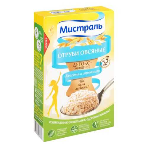 Отруби Мистраль детокс-очищение овсяные 400 г в Слата