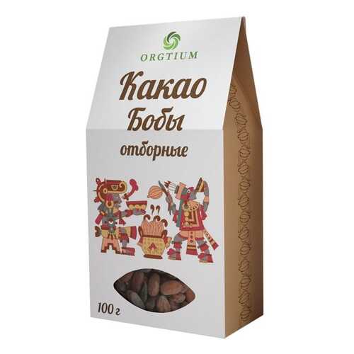 Какао-бобы Оргтиум сорт форастеро отборные 100 г в Слата
