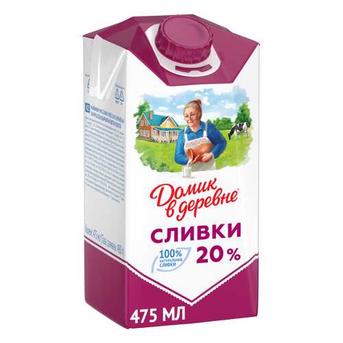 Сливки Домик в деревне 20% 480 г в Слата