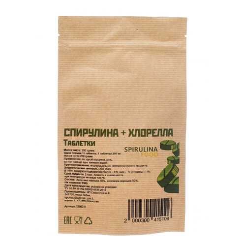 Спирулина + Хлорелла таблетки 250 гр. в Слата
