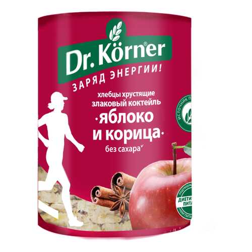 Хлебцы Dr.Korner злаковый коктейль яблочный с корицей 90 г в Слата