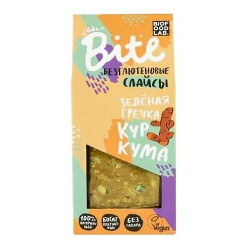 Хлебцы хрустящие Take a Bite слайсы из зеленой гречки с куркумой 100 г в Слата