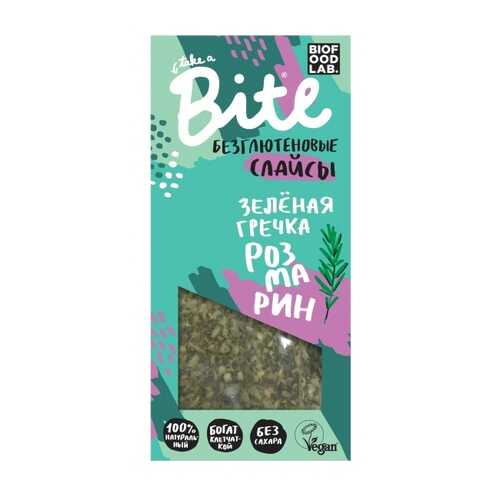 Хлебцы хрустящие Take a Bite слайсы из зеленой гречки с томатами и розмарином 100 г в Слата