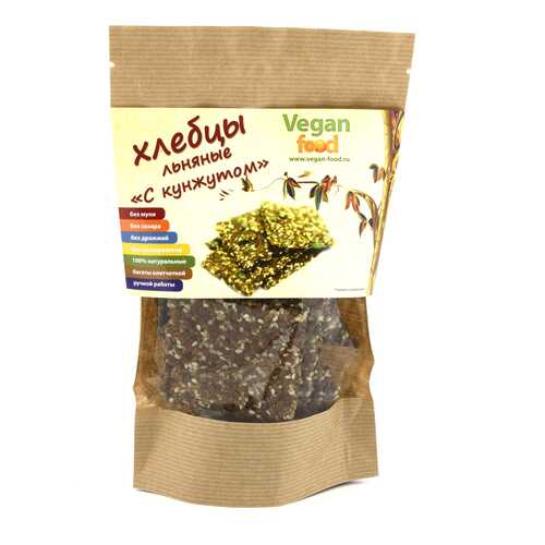 Хлебцы льняные Vegan-food с кунжутом 100 г в Слата