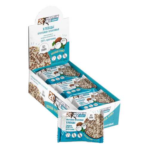 Хлебцы протеино-злаковые ProteinRex кокосовый крамбль 12 штук по 55 г в Слата