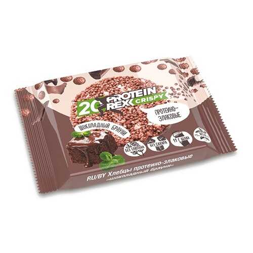 ProteinRex Протеино-злаковые хлебцы CRISPY 20% 55 г, 12 шт, вкус: шоколадный брауни в Слата