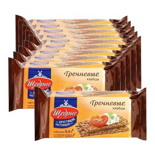 ЩЕДРЫЕ хлебцы Гречневые 100г 10 упаковок в Слата