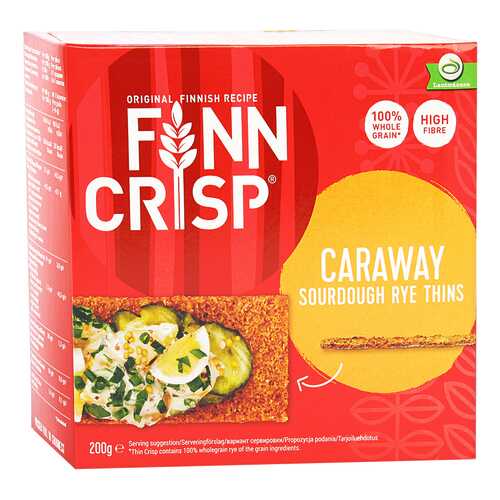 Сухарики Finn Crisp ржаные с тмином 200 г в Слата