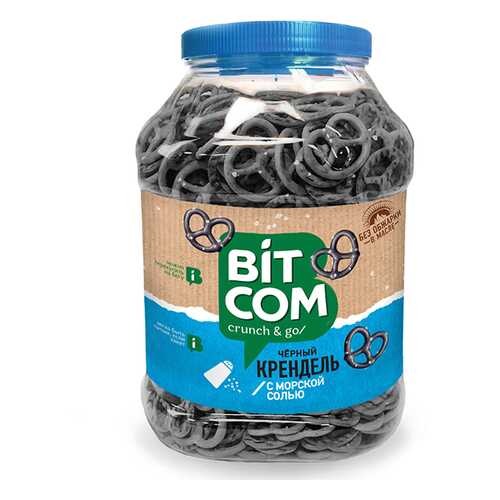 Крендель Bitcom черный морская соль банка 450гр*1 шт в Слата