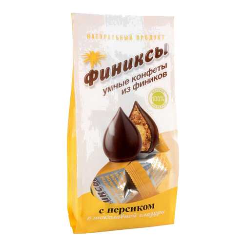 Конфеты из фиников Финиксы в шоколадной глазури с персиком 180 г в Слата