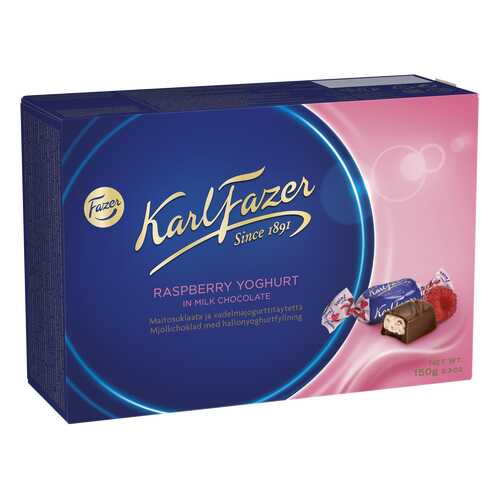 Шоколадные конфеты Karl Fazer с начинкой из малинового йогурта 150 г в Слата