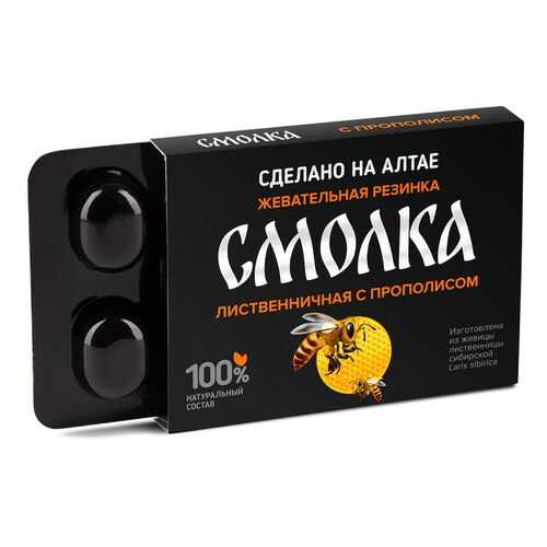 Смолка таежная лиственничная с прополисом 5 шт 0.8 г в Слата