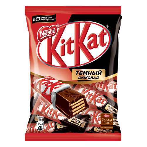 Темный шоколад Kit Kat dark с хрустящей вафлей 169 г в Слата