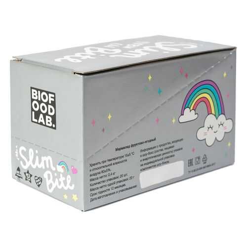 Мармелад Фруктово-ягодный Bite Slim Unicorn Черная Смородина 20 штук по 20 г в Слата