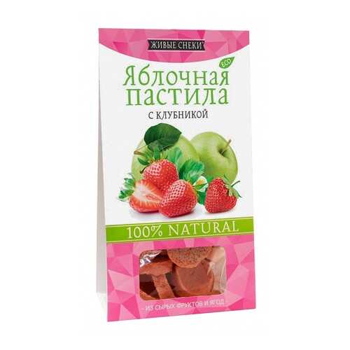 Пастила Живые снеки яблочная с клубникой 35 г в Слата