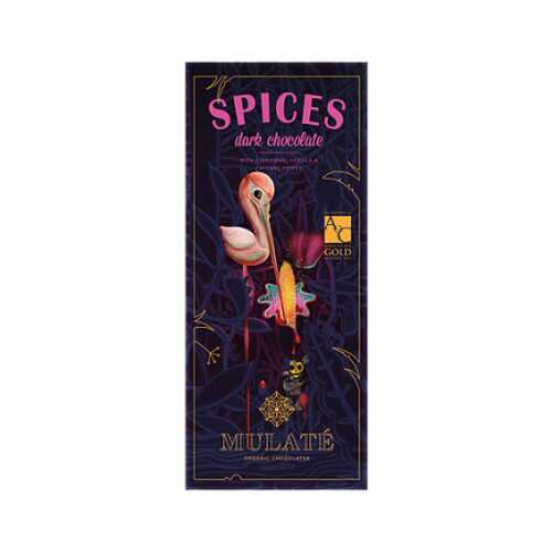 Шоколад горький Spices с корицей, кайенским перцем и ванилью, 70% какао Mulate 80 г в Слата