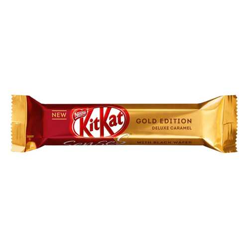 Шоколад Kit Kat сенсес голд эдишн хрустящий белый с добавлением карамели 40 г в Слата