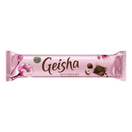 Шоколад молочный Geisha с начинкой из тертого ореха 37 г в Слата