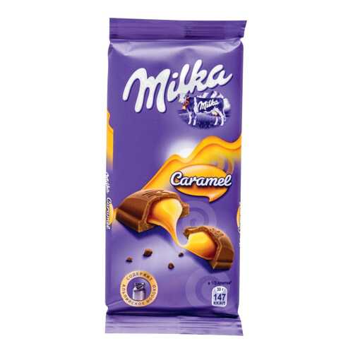 Шоколад молочный Milka с карамельной начинкой 90 г в Слата