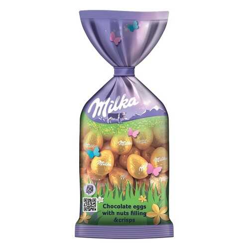 Шоколадные яйца Milka мини с орехом 100 г в Слата