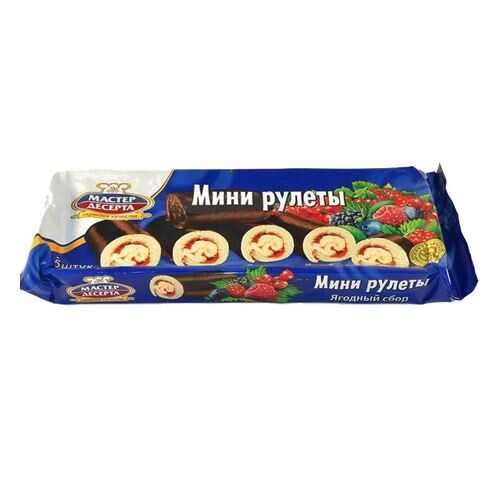 Мини-рулеты Мастер десерта Ягодный сбор 175г в Слата