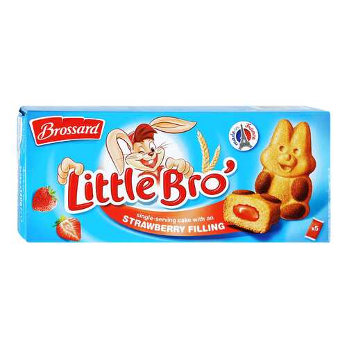 Пирожное Brossard Little Bro с клубничной начинкой 140 г в Слата