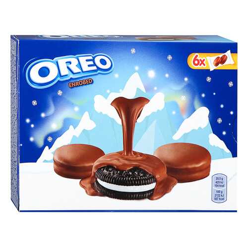 OREO печенье с какао и начинкой ваниль с глазурью 246г в Слата