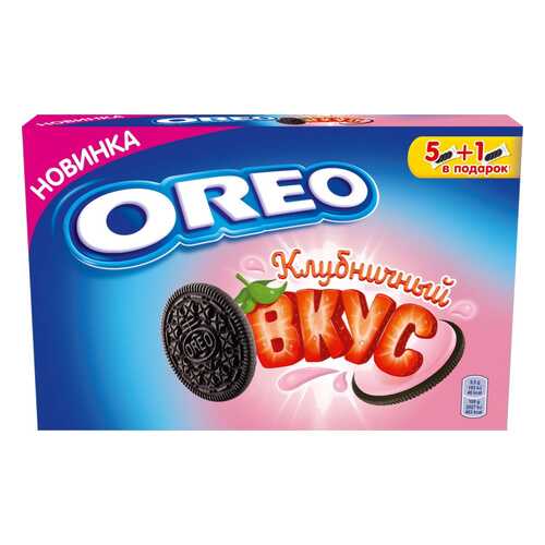 Печенье Oreo с какао и начинкой клубника 228 г в Слата