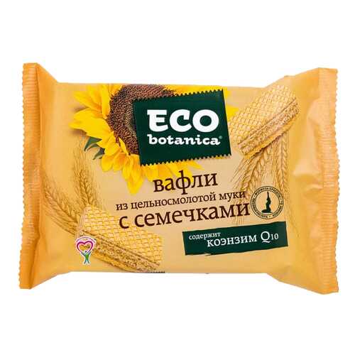 Вафли Еco botanica из цельносмолотой муки с семечками 145 г в Слата