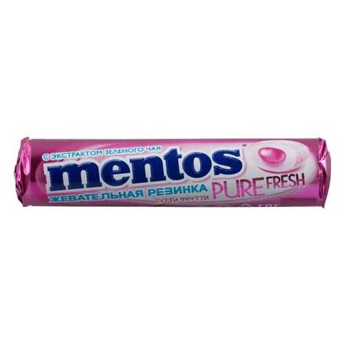 Жевательная резинка Mentos тутти-фрутти без сахара с экстрактом зеленого чая 16 г в Слата