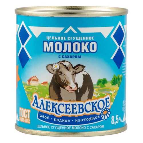 Молоко сгущенное Алексеевское 8.5% с сахаром 380 г в Слата