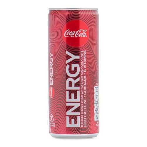 Напиток безалкогольный газированный Coca-Cola Energy 0.25л банка Великобритания в Слата