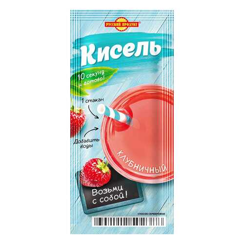 Кисель момент Здоровый образ жизни клубничный 25г/25 уп в коробке в Слата