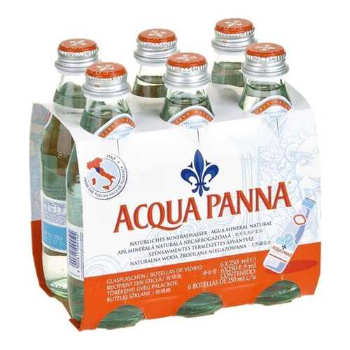 Вода минеральная Acqua Panna столовая негазированная стекло 6 шт по 0.25 л в Слата