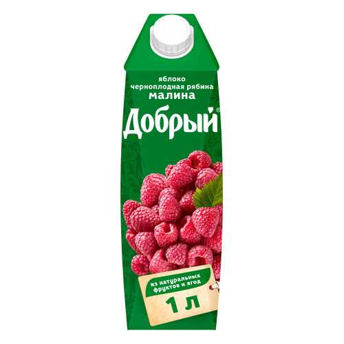 Нектар Добрый яблоко-малина-черноплодная рябина 1 л в Слата