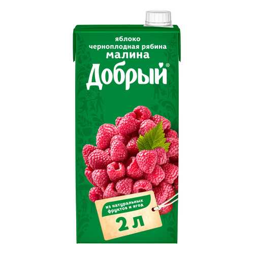 Нектар Добрый яблоко-малина-черноплодная рябина 2 л в Слата
