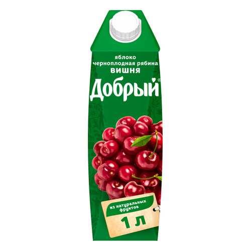 Нектар Добрый яблоко-вишня-черноплодная рябина 1 л в Слата