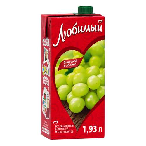 Нектар Любимый виноград яблоко 1.93л в Слата