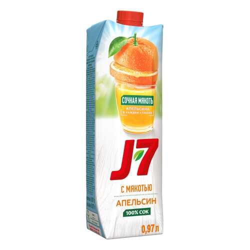 Сок апельсин J7 с мякотью 0.97 л в Слата