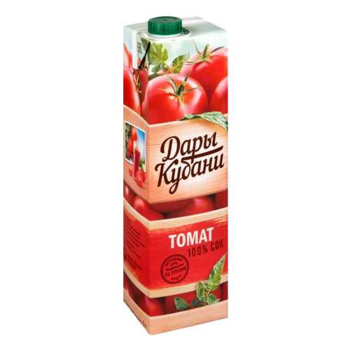 Сок Дары Кубани томат с мякотью, солью и сахаром 1 л в Слата